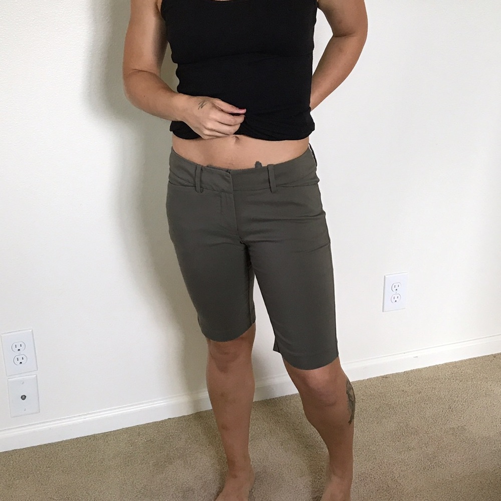 Olive green Bermuda shorts