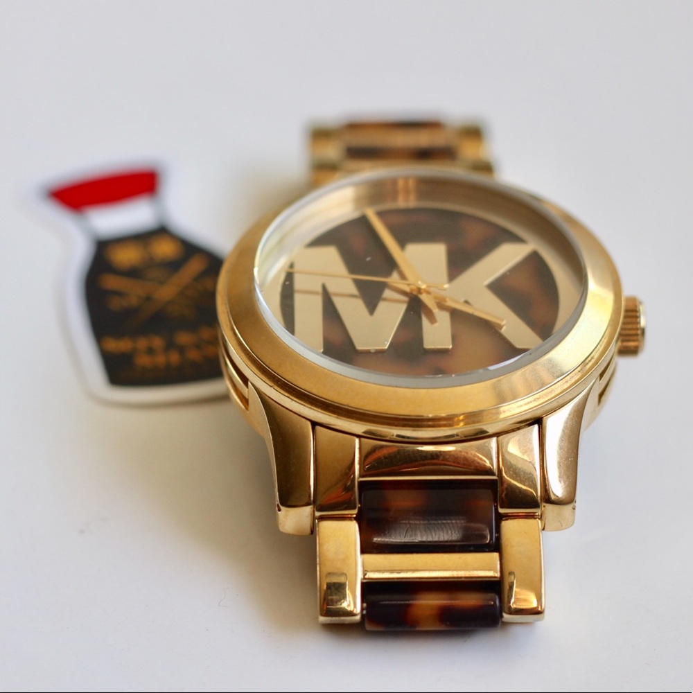 MK - Gold & Tortoise Watch