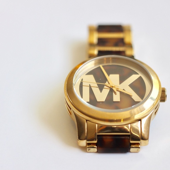 MK - Gold & Tortoise Watch - Picture 2 of 4