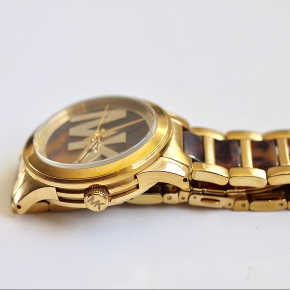 MK - Gold & Tortoise Watch - Picture 3 of 4