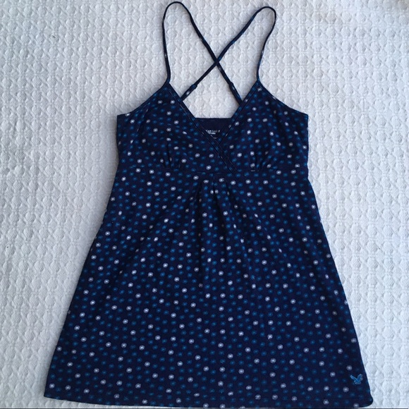 American Eagle Outfitters Tops - AMERICAN EAGLE OUTFITTERS BACK CROSSOVER TANK TOP