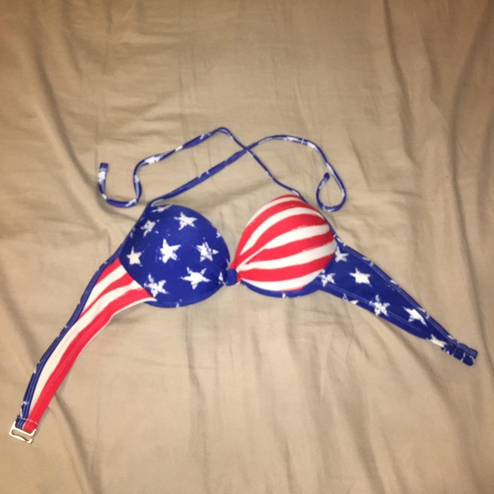 America Flag Push-Up Bikini Top