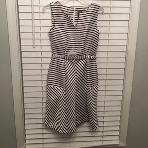 Navy/white striped dress