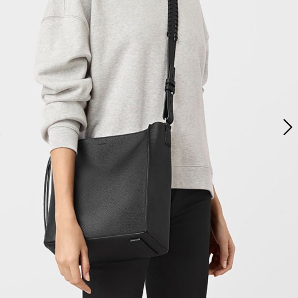 SOLD All Saints Kita Crossbody in Black Leather