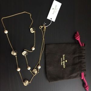 Katespade long scatter necklace