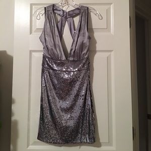 Final price 👊💥Bebe silver sequin dress