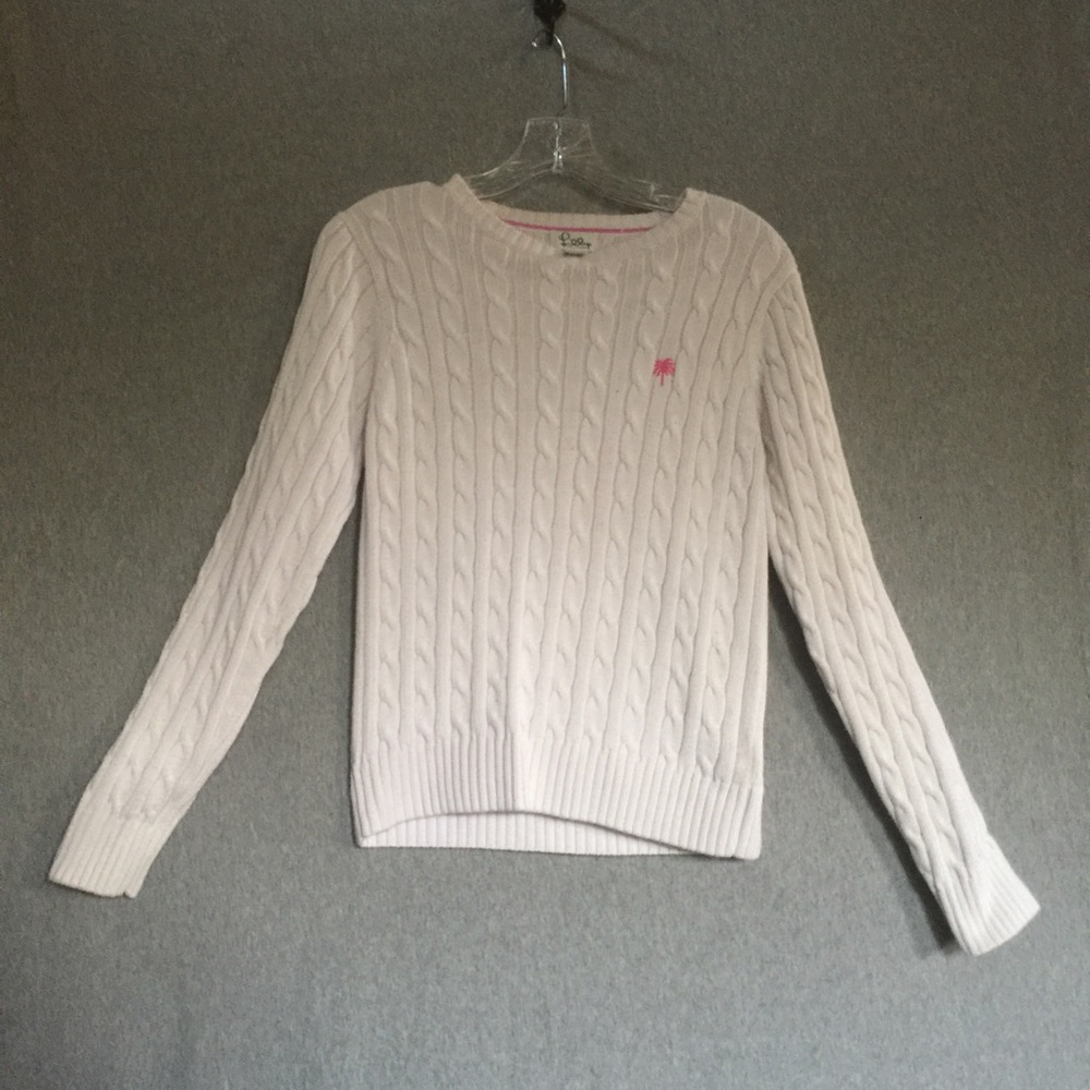 Lilly Pulitzer White Cable Knit Sweater