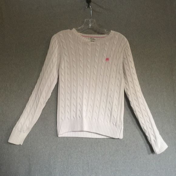 Lilly Pulitzer White Cable Knit Sweater - Picture 1 of 4