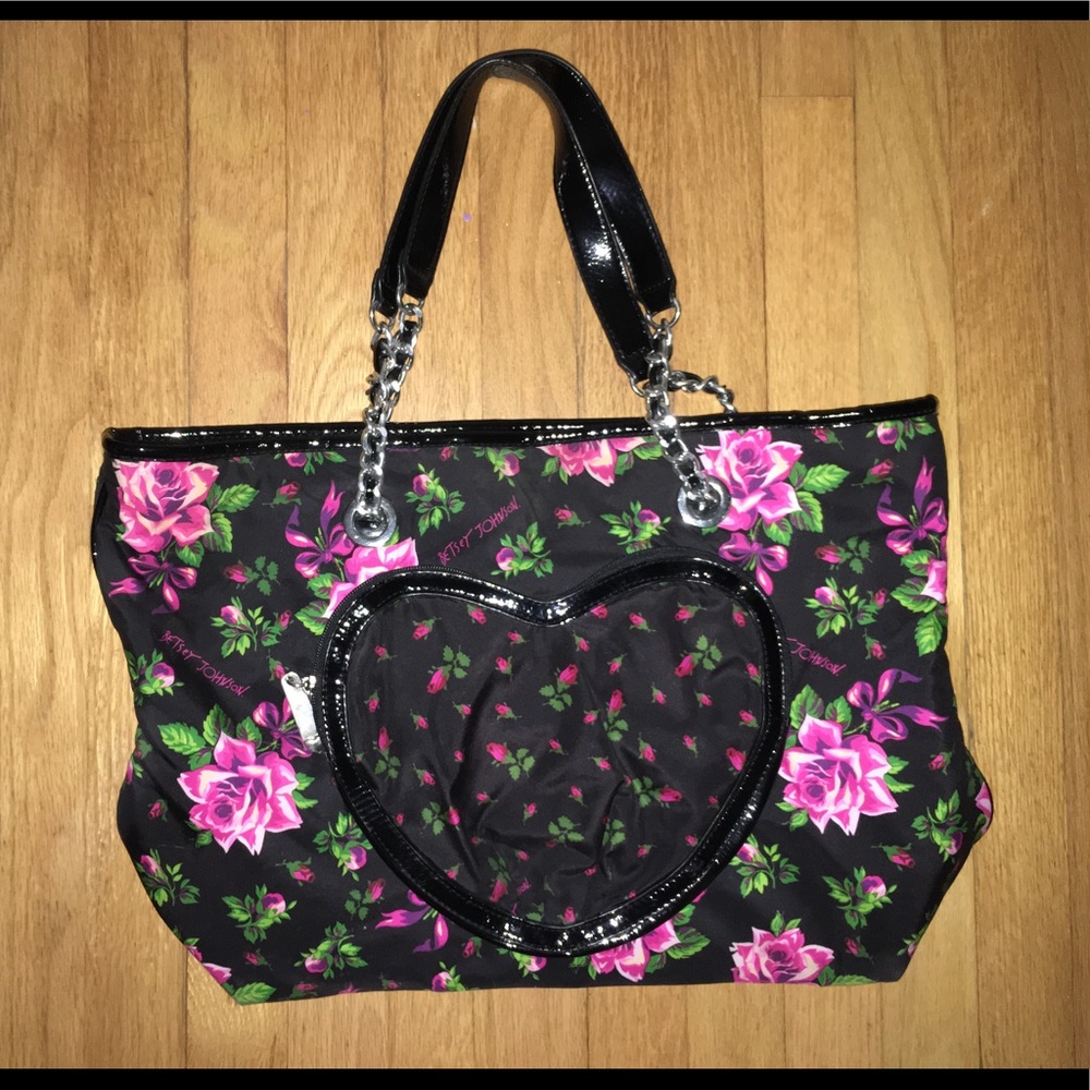 Betsy Johnson flower print purse