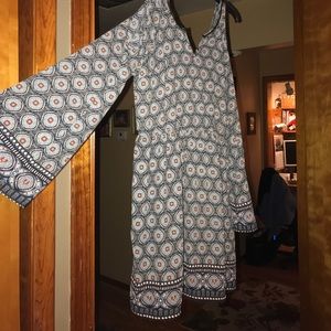 Cold shoulder cut out boho dress!