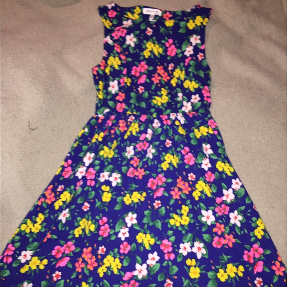 Blue Floral Bow Detail Dress 👗
