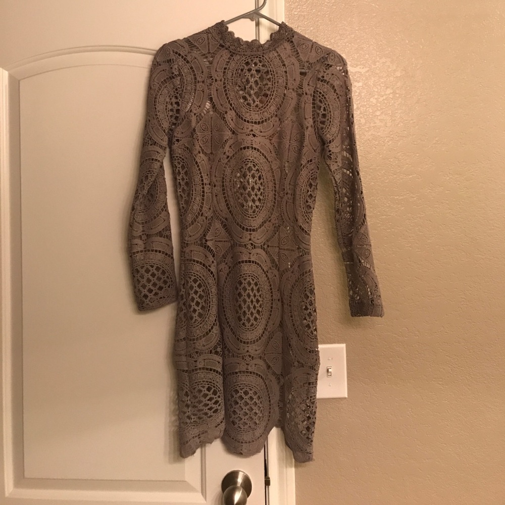 NWT Long sleeved lace dress, comes with slip
