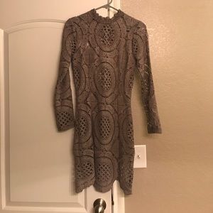 NWT Long sleeved lace dress, comes with slip