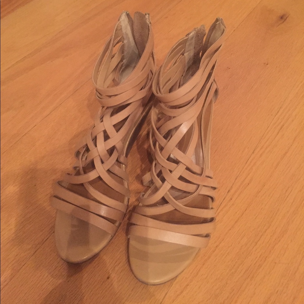 Hinge (Nordstrom) strapped low wedge sandals