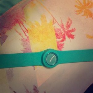 Slap watch teal color