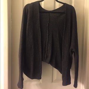 Grey open front cardigan