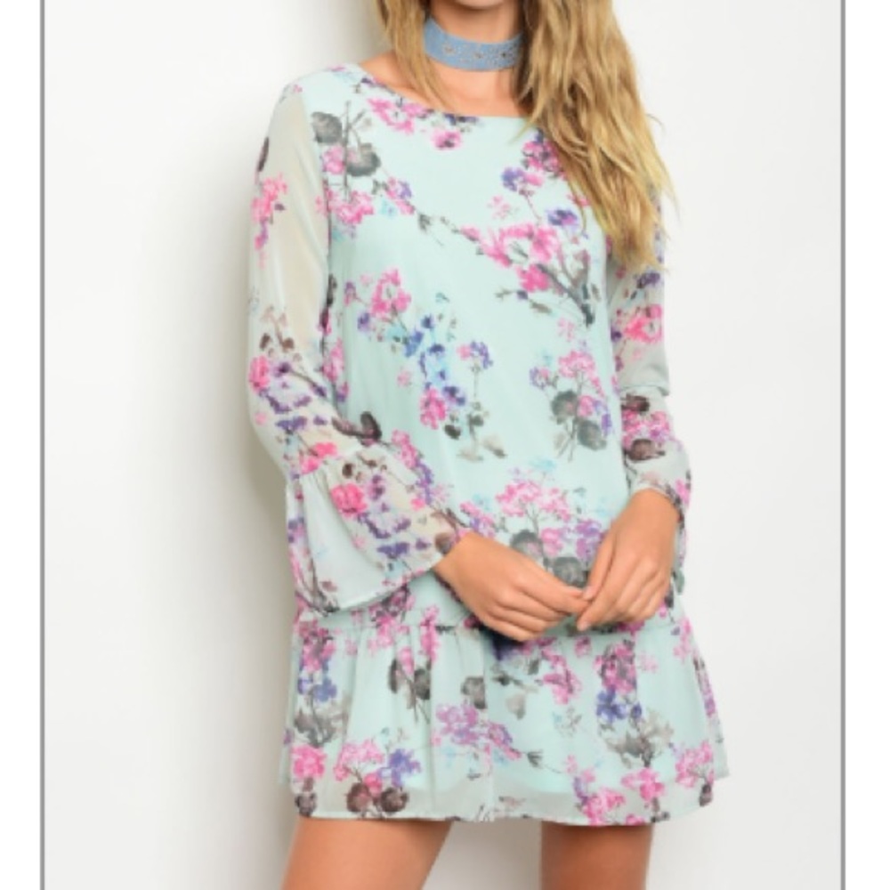 🌺🌸Mint Floral Dress🌸🌺