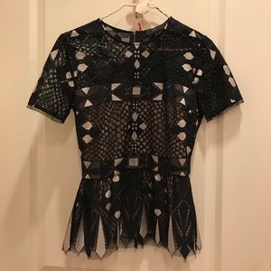 BCBG peplum top