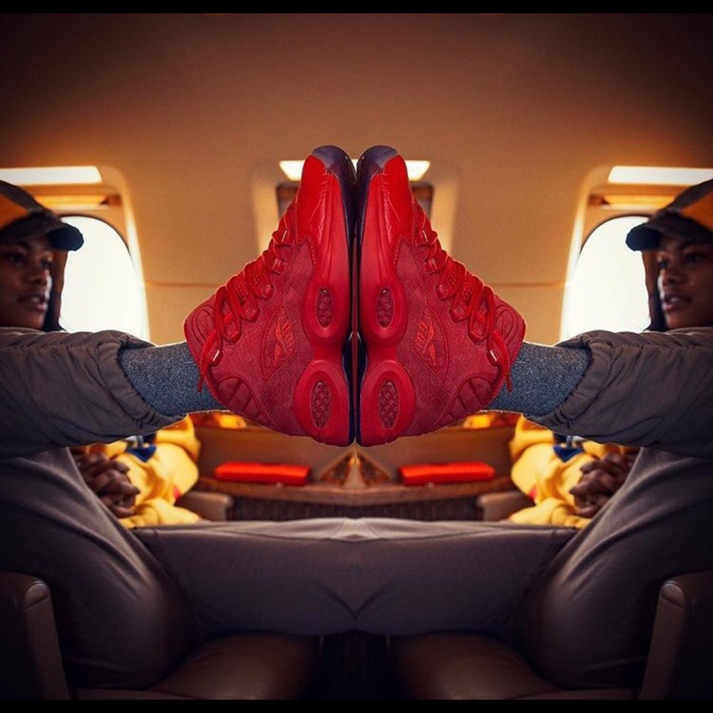 TEYANA TAYLOR's ALLEN IVERSON RED REEBOKS