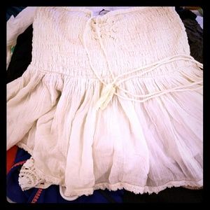 American eagle strapless top size small