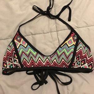 Tribal double strap bikini top