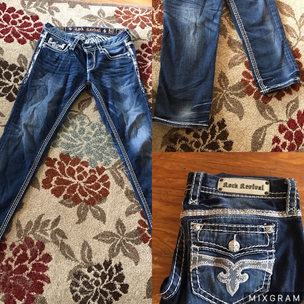 Size 30 skinny rock revival jeans
