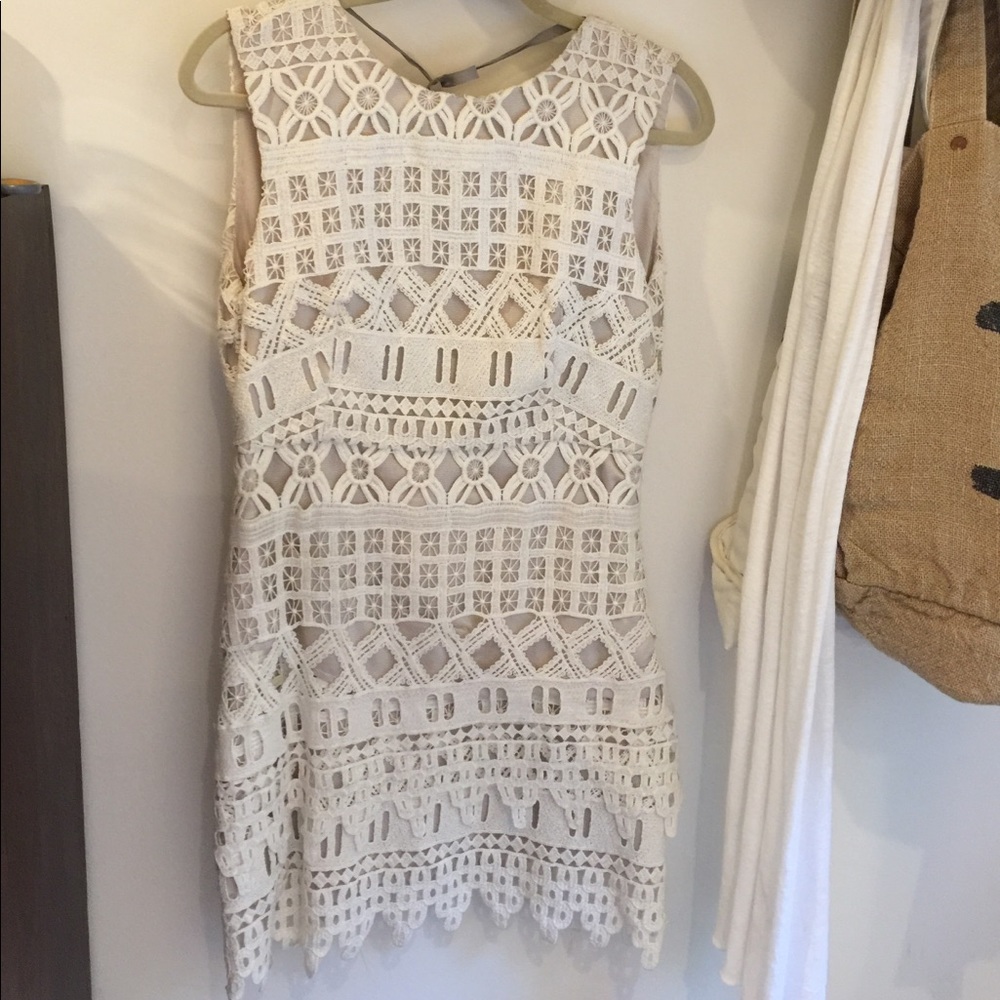 Lace Dress with Plunging Back