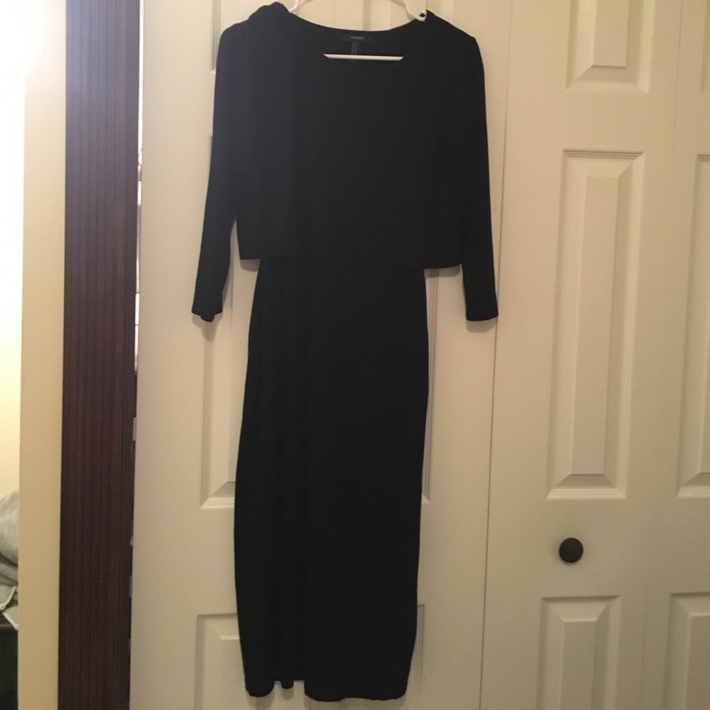 Black midi dress