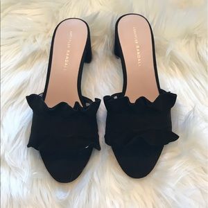 Loeffler Randall 'Vera Ruffle Slides' in black 7.5
