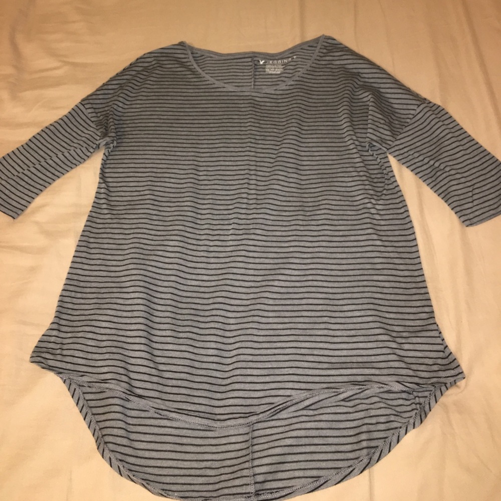 Gray & Black Striped Comfort Tee