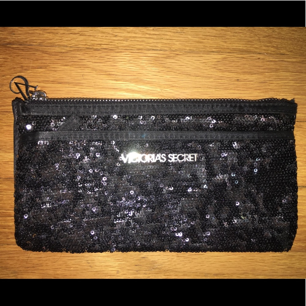 Victorias Secret sequined makeup bag