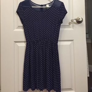 Blue Polka Dot Dress with Pockets!