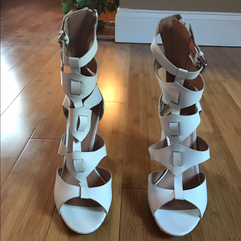 SALE Sigerson Morrison Leather Block Heels