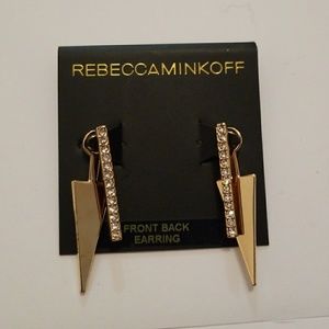 Rebecca Minkoff Pave Bar, Triangle Earrings