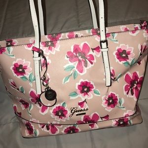 Guess floral tote