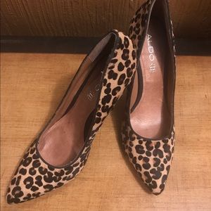 Leopard print heels.