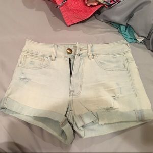 American Eagle denim high-rise shorts