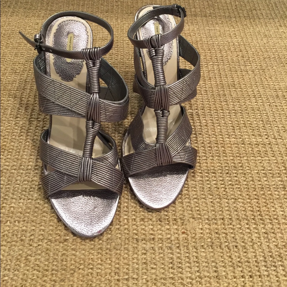 Silver Strappy Sandals by Max Studio