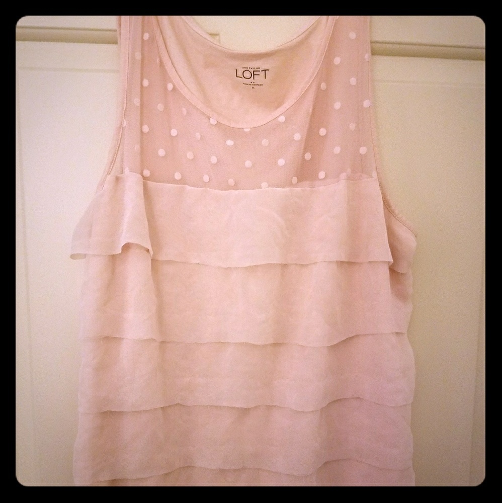 Loft pink tank size Med