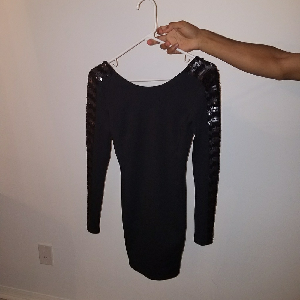 Armani Exchange  black long sleeve dress