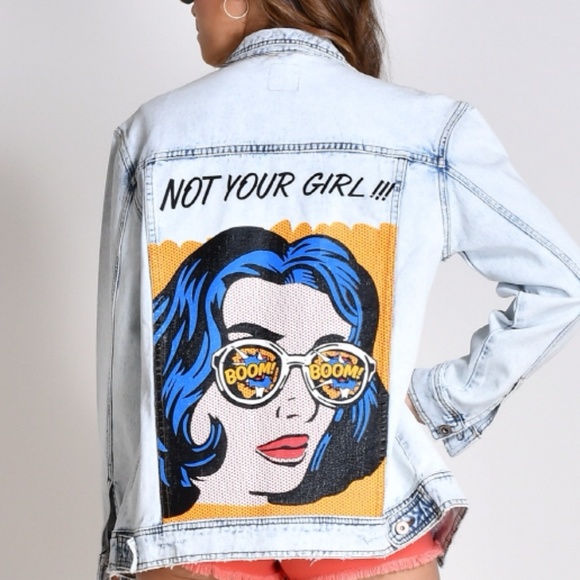 🌼 Last One! Graphic Logo Denim Jacket 🌼 - Picture 6 of 6