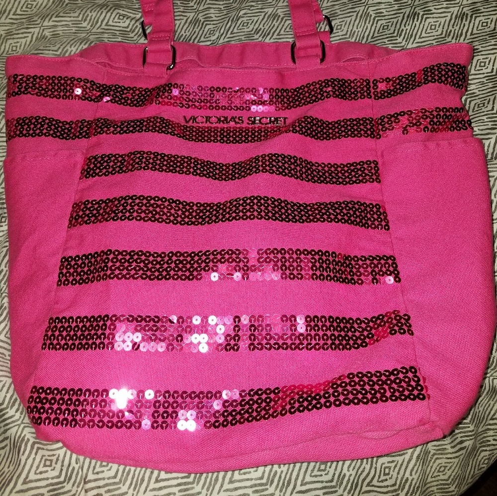 ♡FREE♡VICTORIA'S SECRET GLITTER TOTE
