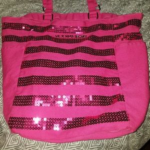 ♡FREE♡VICTORIA'S SECRET GLITTER TOTE