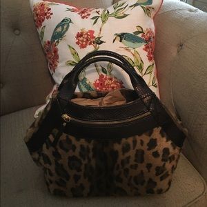 Kate Spade Faux Fur Leopard Satchel!