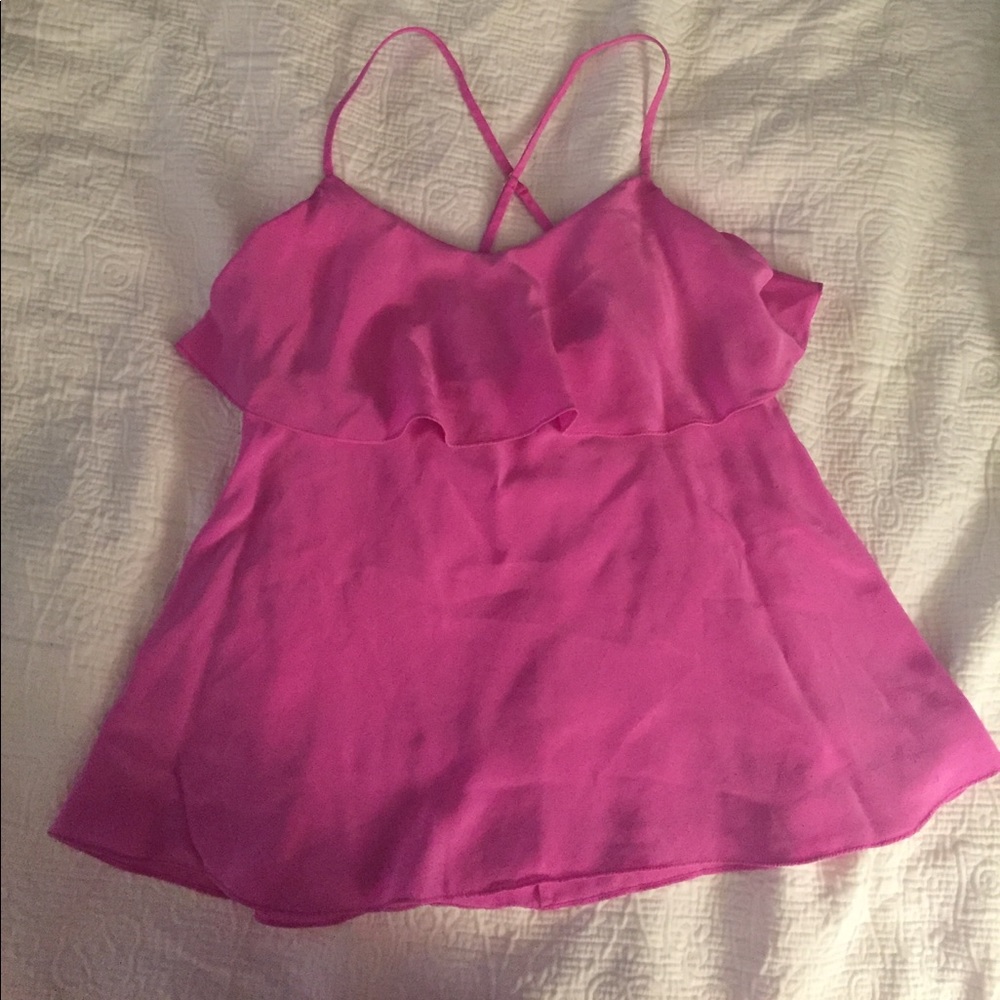 Pink Lilly Pulitzer Silk Spaghetti Strap Top