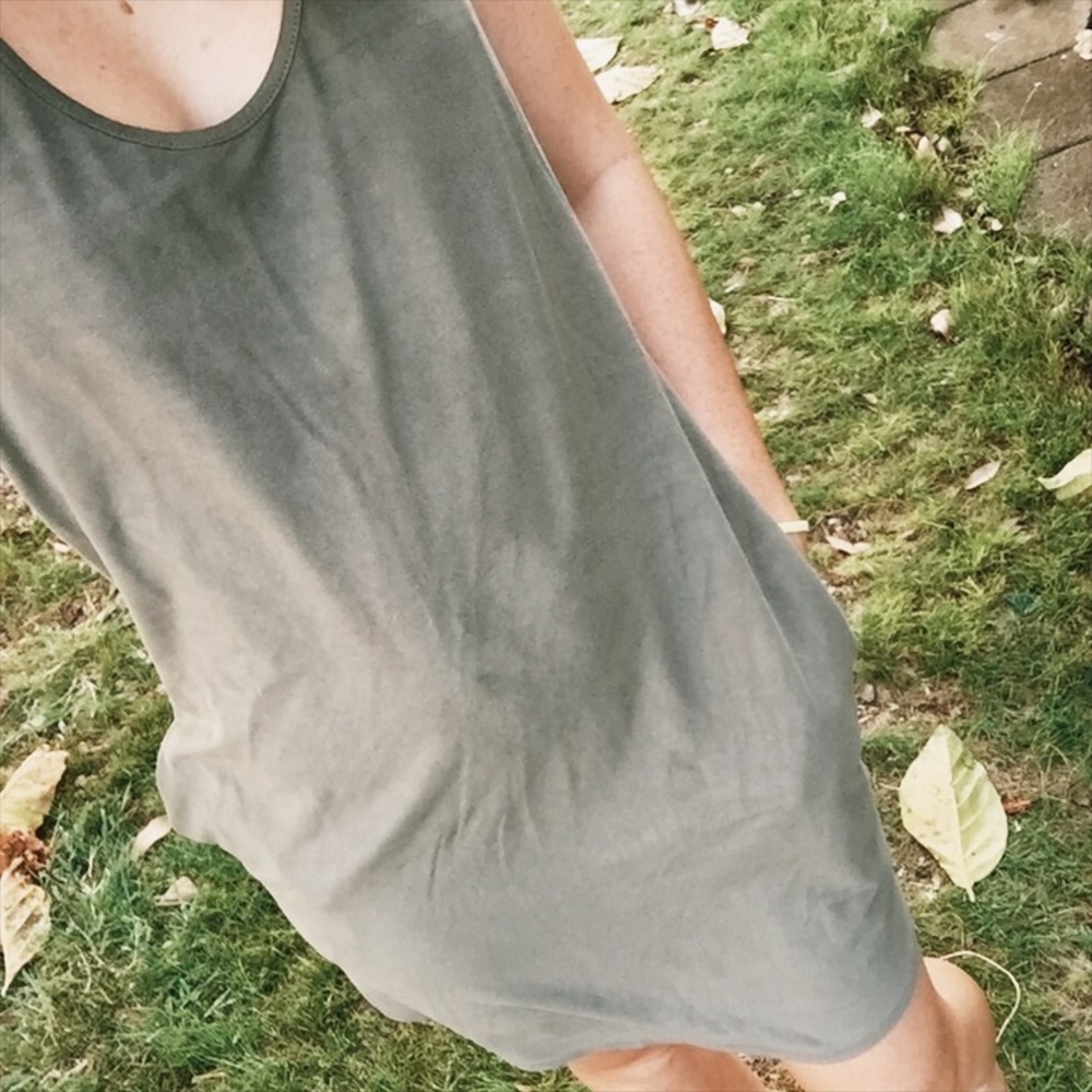Casual Suede Dress with POCKETS perfect for summer