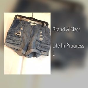 LIFE IN PROGRESS Denim Shorts