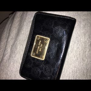 Black & Gold Mk Wristlet