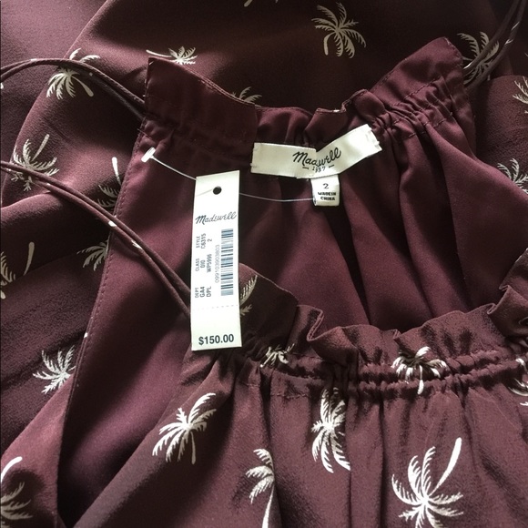 Madewell Silk dream drifting palm tree dress - Picture 3 of 3