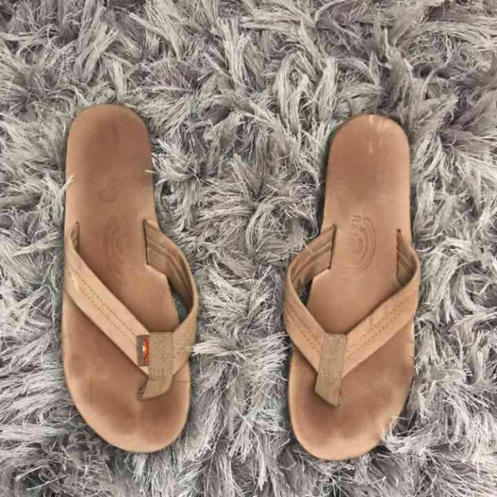 Rainbow classic flip flops